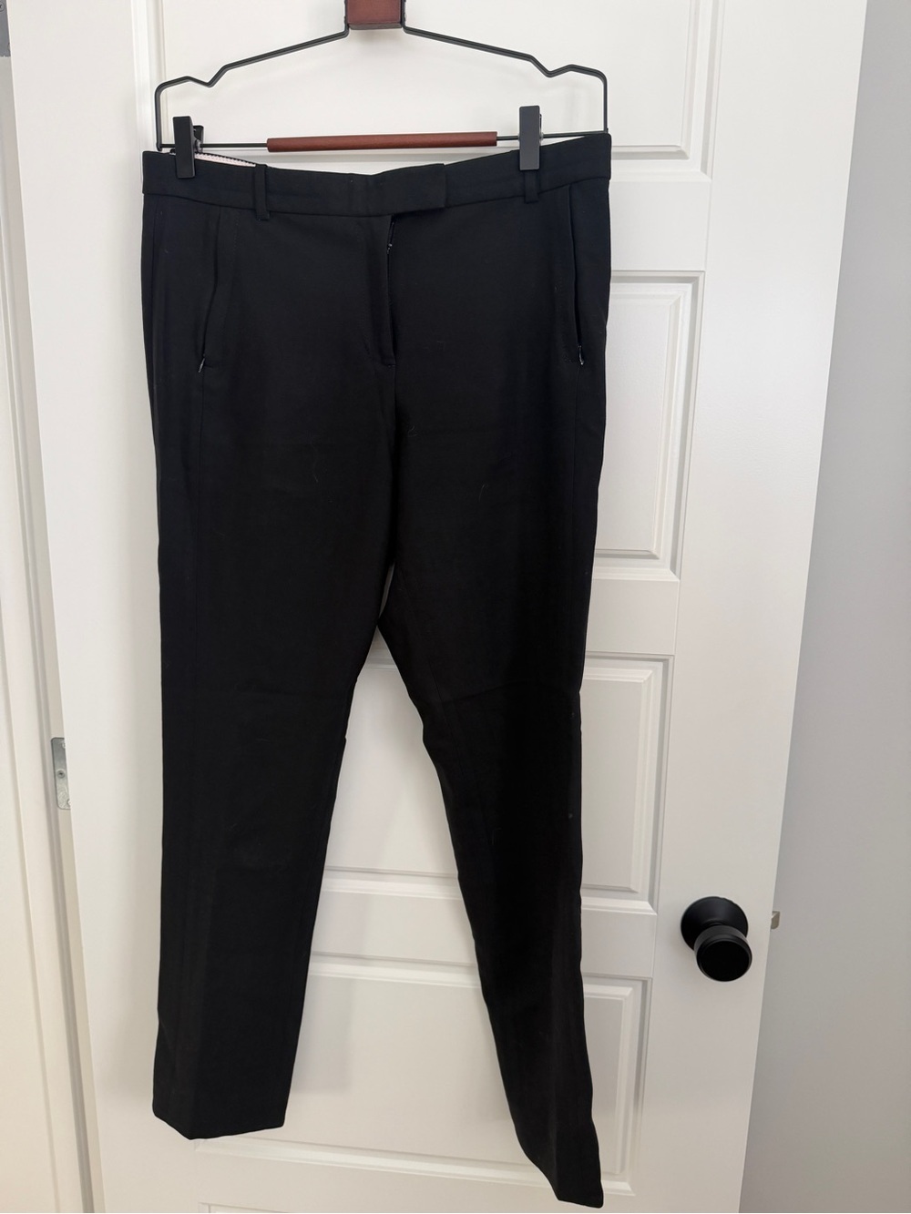 J. Crew Maddie Wool Blend Black Dress Pants with Cream Lining
